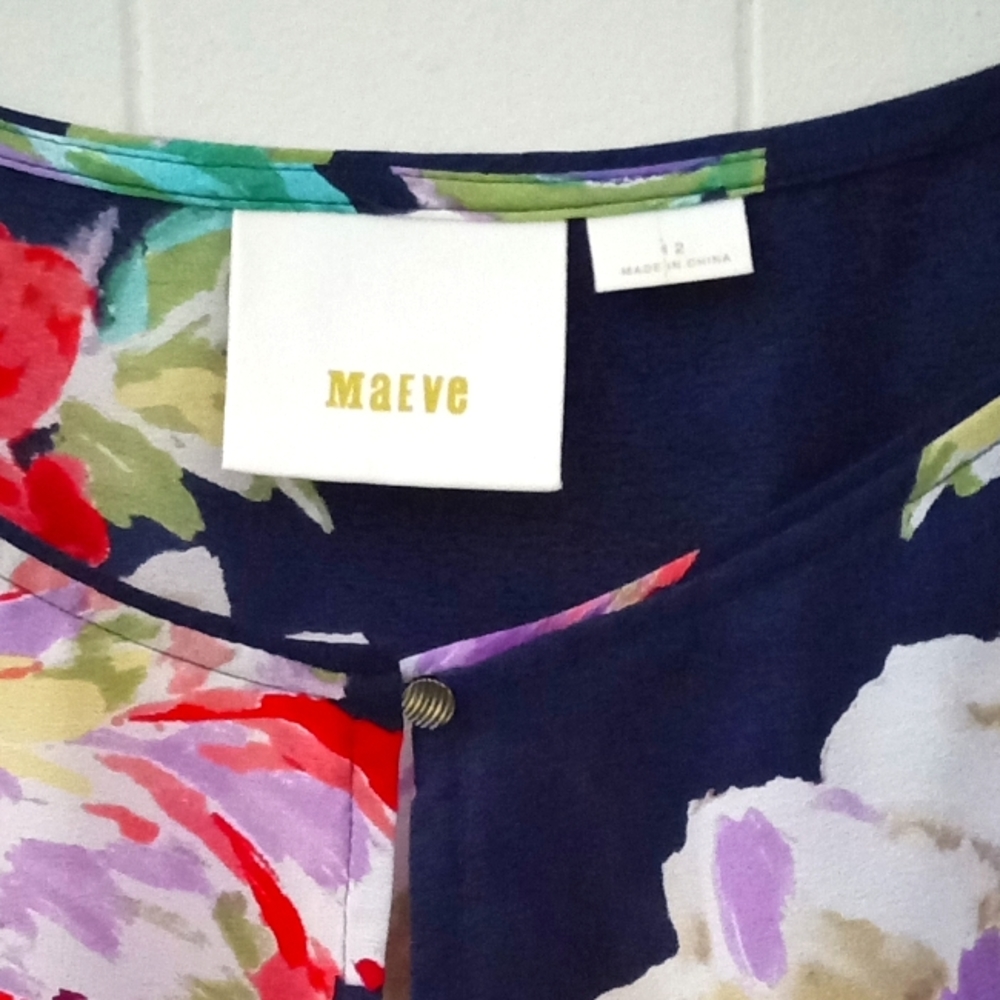 Maeve Floral Blouse - Blue and Multicolor - Picture 5 of 6